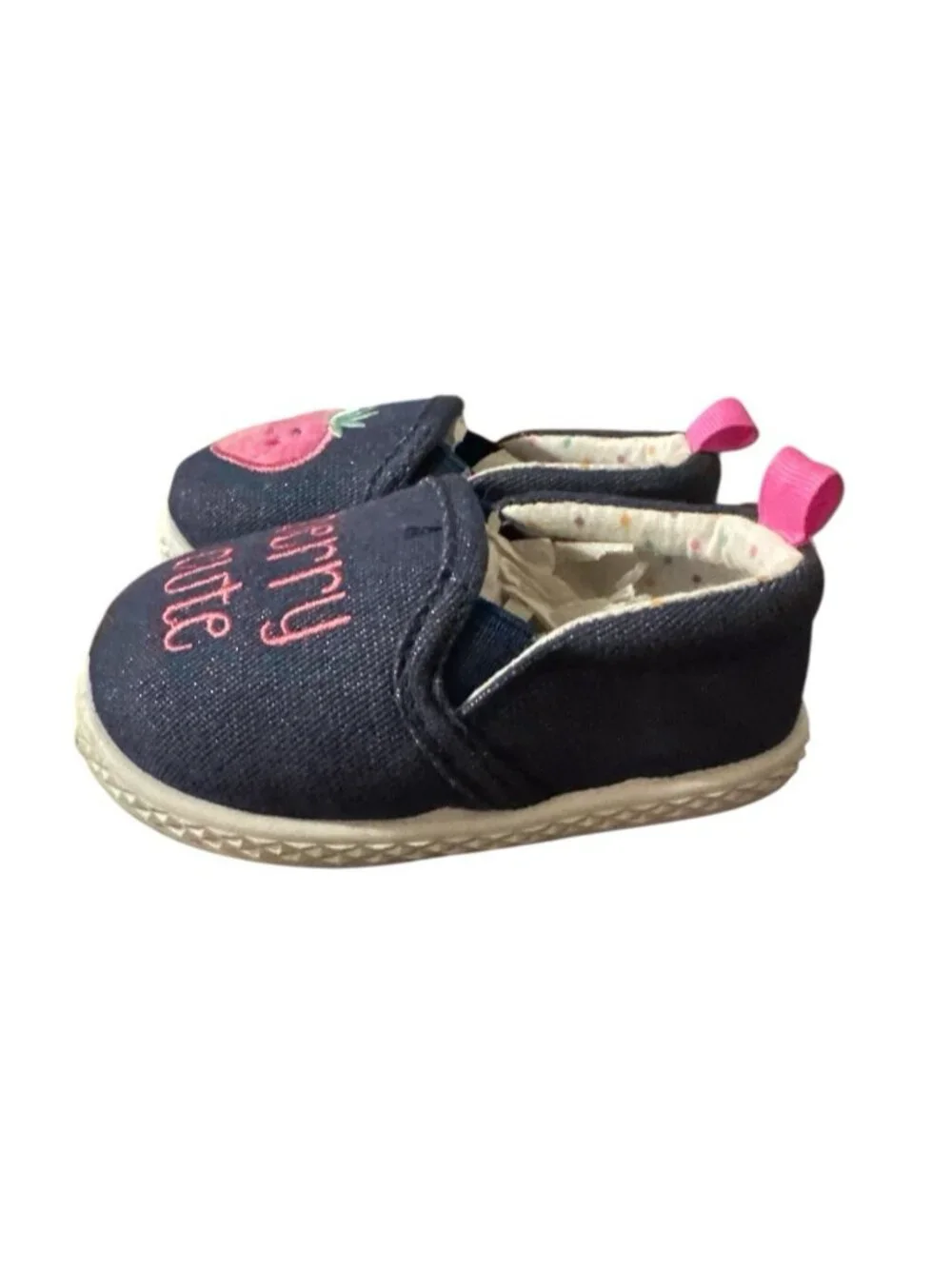 Canvas Baby Girl Slip On Shoes Blue Size 3 new